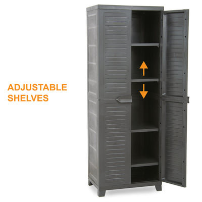RAM Quality ELITE Adjustable 4 Shelf Storage Utility Cabinet,Gray(For Parts) - VMInnovations