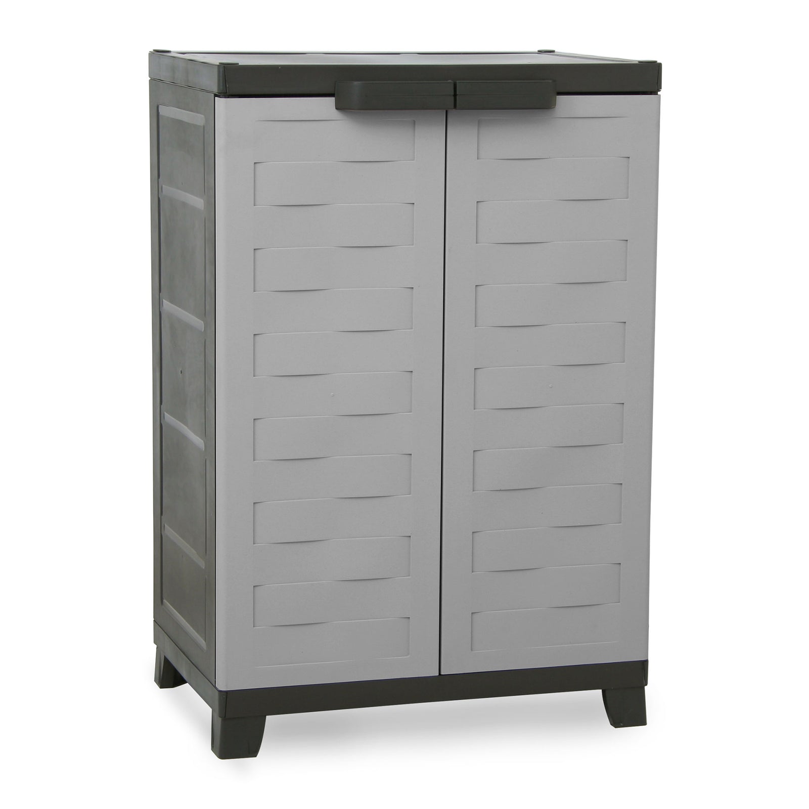 RAM Quality Products PREMIUM Utility 2 Shelf Lockable Storage Cabinet, Gray - VMInnovations