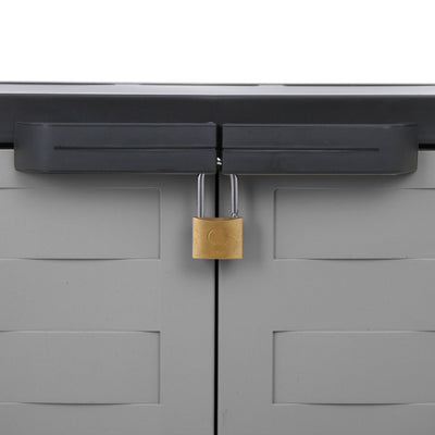 RAM Quality Products PREMIUM Utility 2 Shelf Lockable Storage Cabinet, Gray - VMInnovations
