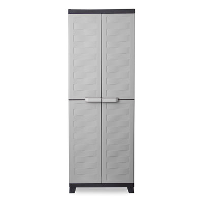 RAM Quality Products PREMIUM 4 Shelf Lockable Storage Utility Cabinet, Gray - VMInnovations