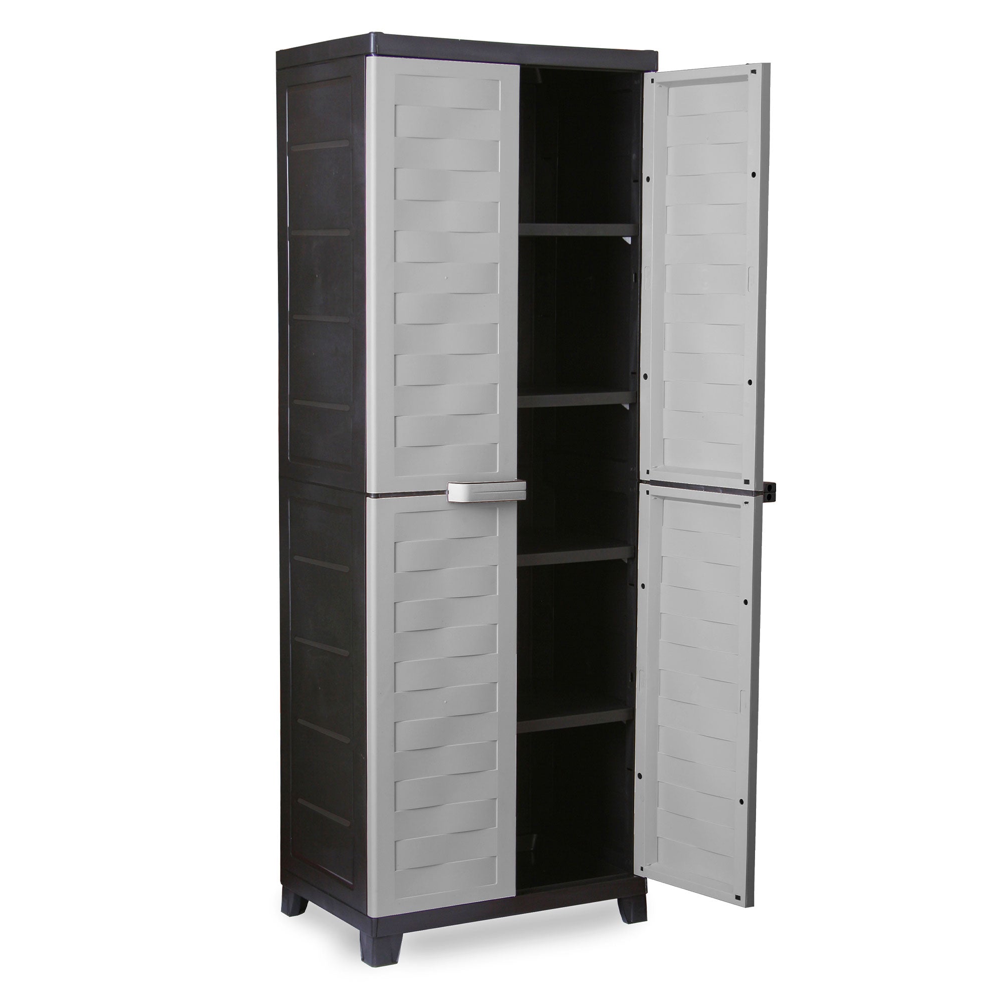 RAM Quality Products PREMIUM 4 Shelf Lockable Storage Utility Cabinet, Gray - VMInnovations