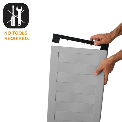 RAM Quality Products PREMIUM 4 Shelf Lockable Storage Utility Cabinet, Gray - VMInnovations