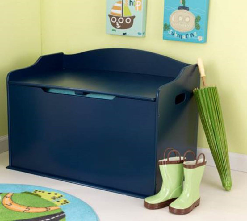 KidKraft Austin Wood Toy Box Chest & Bench - Blueberry