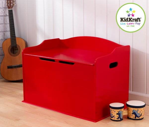 KidKraft Austin Wood Toy Box & Bench - Red (For Parts)