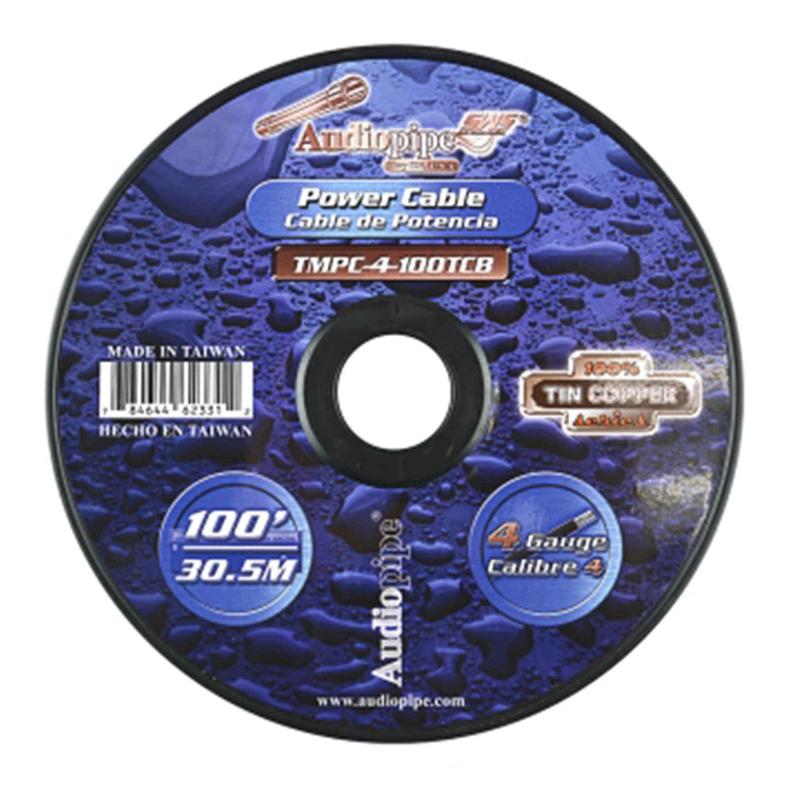 Audiopipe TMPC-4-100TCB Marine Grade 4 Gauge Tinned Copper Wire, 100 Feet, Black - VMInnovations