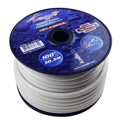 Audiopipe TMPC-4-100TCW Marine Grade 4 Gauge Tinned Copper Wire, 100 Feet, White