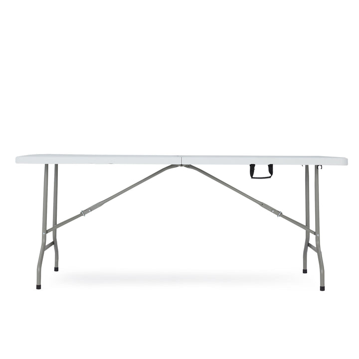 JOMEED 6 Foot Portable Plastic Folding Multipurpose Table, White (Open Box)