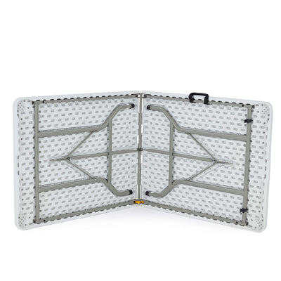 JOMEED 6 Foot Portable Plastic Folding Multipurpose Table, White (Open Box) - VMInnovations