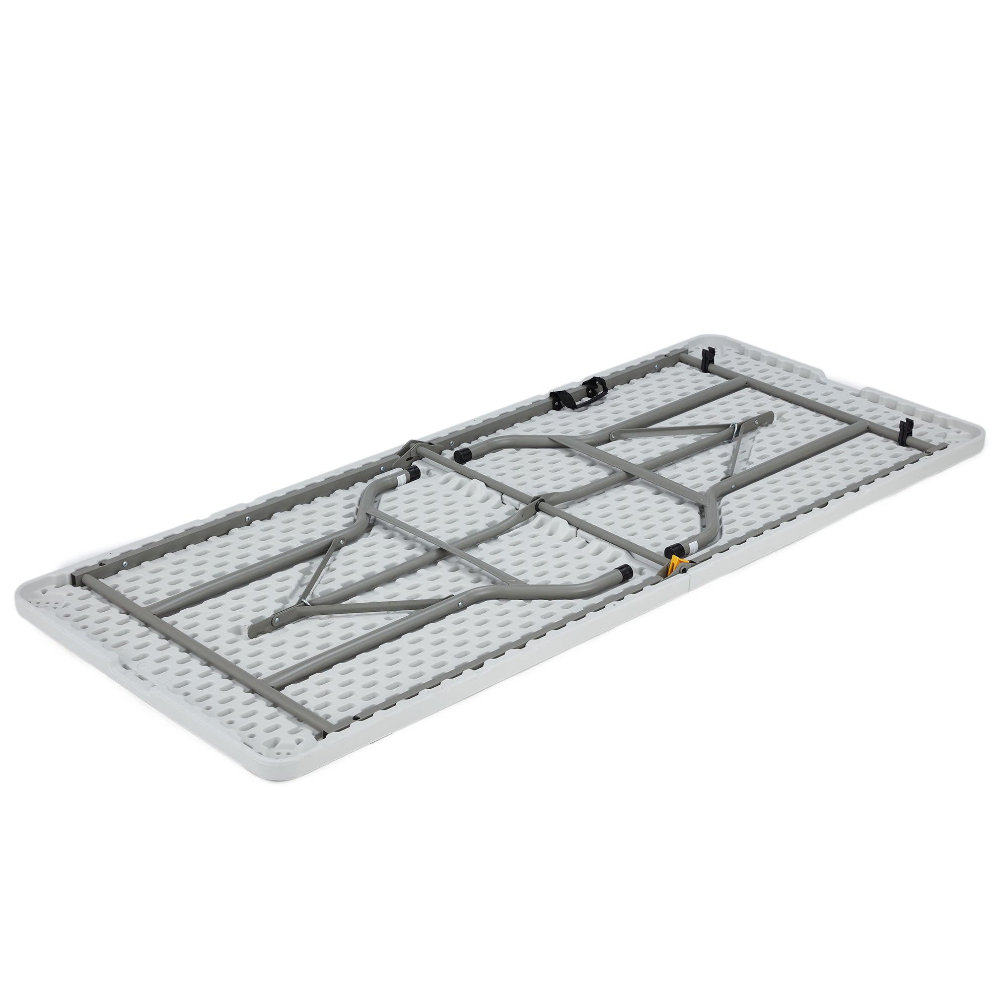 JOMEED 6 Foot Portable Plastic Folding Multipurpose Table, White (Open Box) - VMInnovations