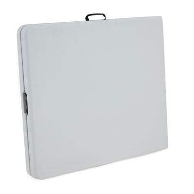 JOMEED 6 Foot Portable Plastic Folding Multipurpose Utility Picnic Table, White