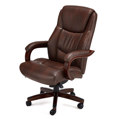 JOMEED Delano Big and Tall Executive Office Chair with Lumbar Support, Brown