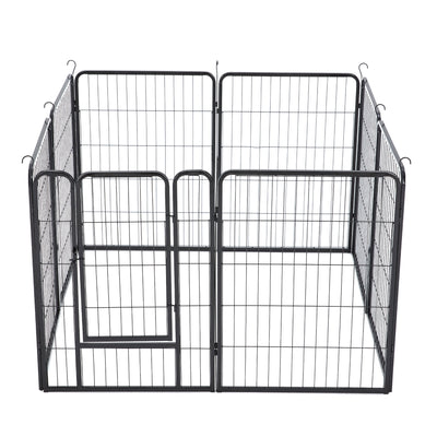JOMEED Indoor & Outdoor 8-Panel, 32" High Dog Playpen w/Door, Black (For Parts) - VMInnovations