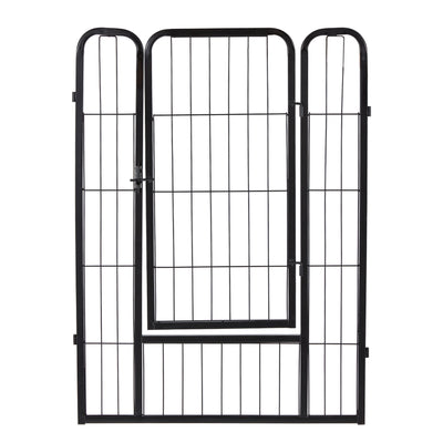 JOMEED Indoor & Outdoor 8-Panel, 32" High Dog Playpen w/Door, Black (For Parts)