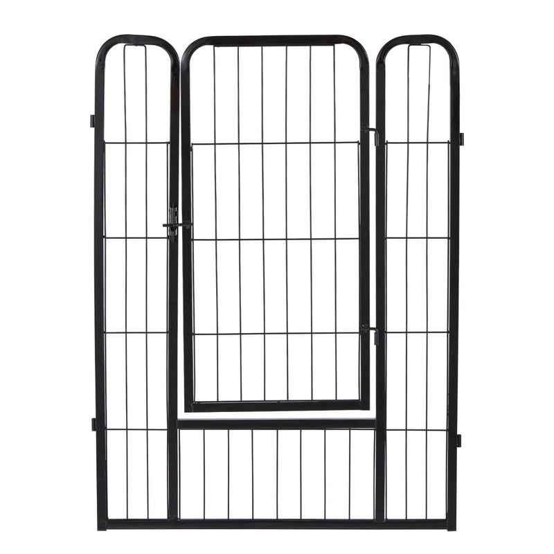 JOMEED Indoor & Outdoor 8-Panel, 32" High Dog Playpen w/Door, Black (For Parts)