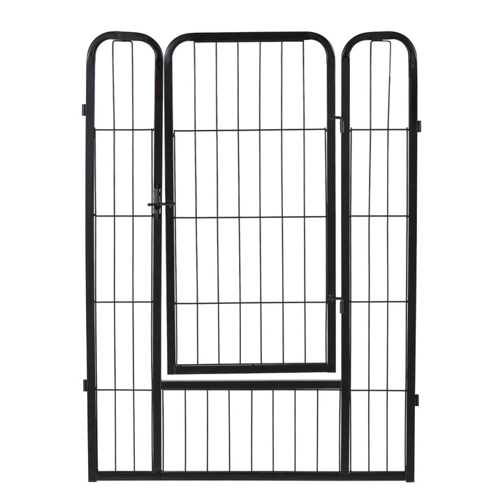 JOMEED Indoor & Outdoor 8-Panel, 32-Inch High Pet Playpen w/Door,Black(Open Box)
