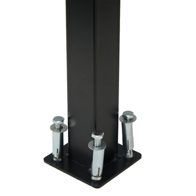 3 Step Wrought Iron Transitional Entrance Handrail w/Hardware, Black (Open Box) - VMInnovations