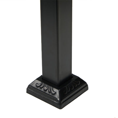 JOMEED 3 Step Wrought Iron Transitional Entrance Handrail w/Hardware, Black - VMInnovations