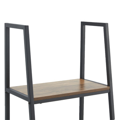 JOMEED Industrial 5 Tier Open Shelf Ladder Bookcase, Gray & Brown (Used) - VMInnovations