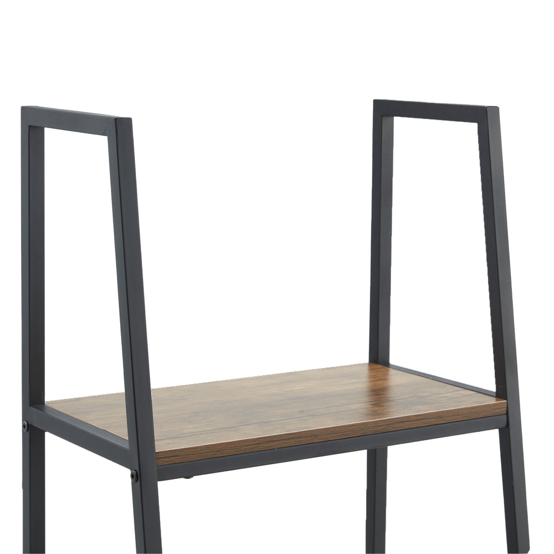 JOMEED Industrial 5 Tier Open Shelf Ladder Bookcase, Gray & Brown (For Parts)