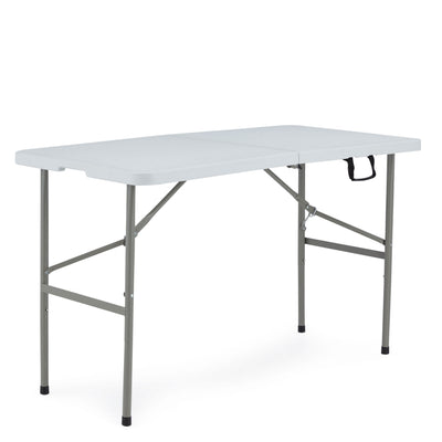 JOMEED 4 Ft Portable Folding Utility Picnic Event Table, White (Open Box)