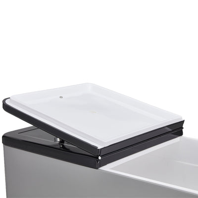 JOMEED 80 Quart Rolling Cooler Cart Ice Chest w/ Drain & Bottle Opener, Silver - VMInnovations