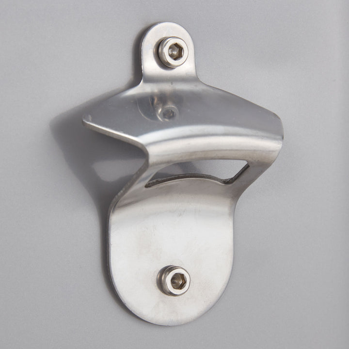 JOMEED 80qt Rolling Cooler Ice Chest w/ Drain & Bottle Opener, Silver (Open Box) - VMInnovations