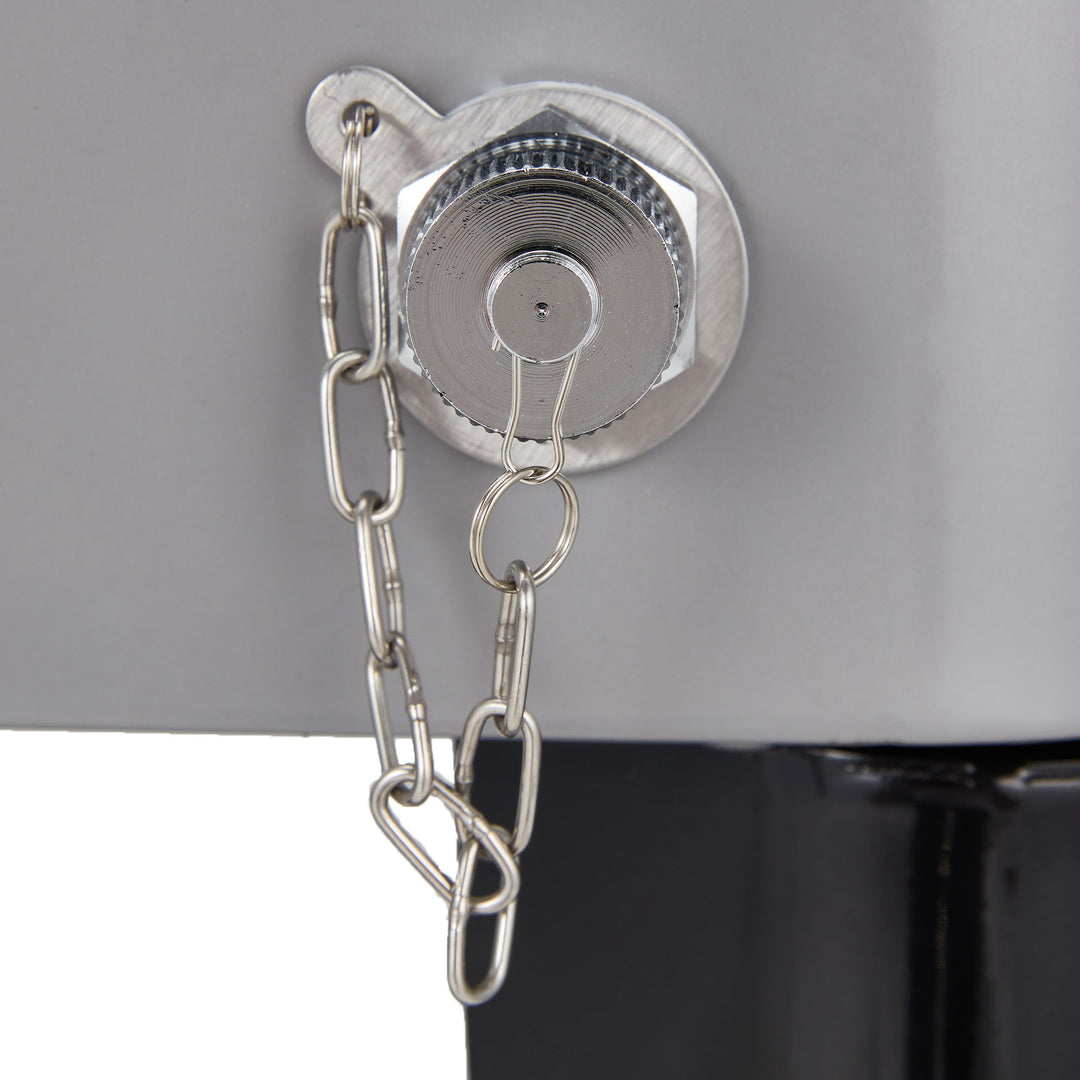 JOMEED 80qt Rolling Cooler Ice Chest w/ Drain & Bottle Opener, Silver (Open Box) - VMInnovations