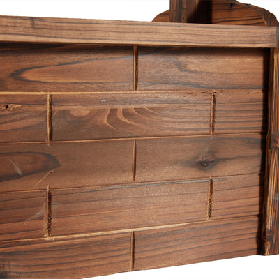 JOMEED Outdoor Decorative Farmhouse Rustic Wooden Wishing Well Water Fountain