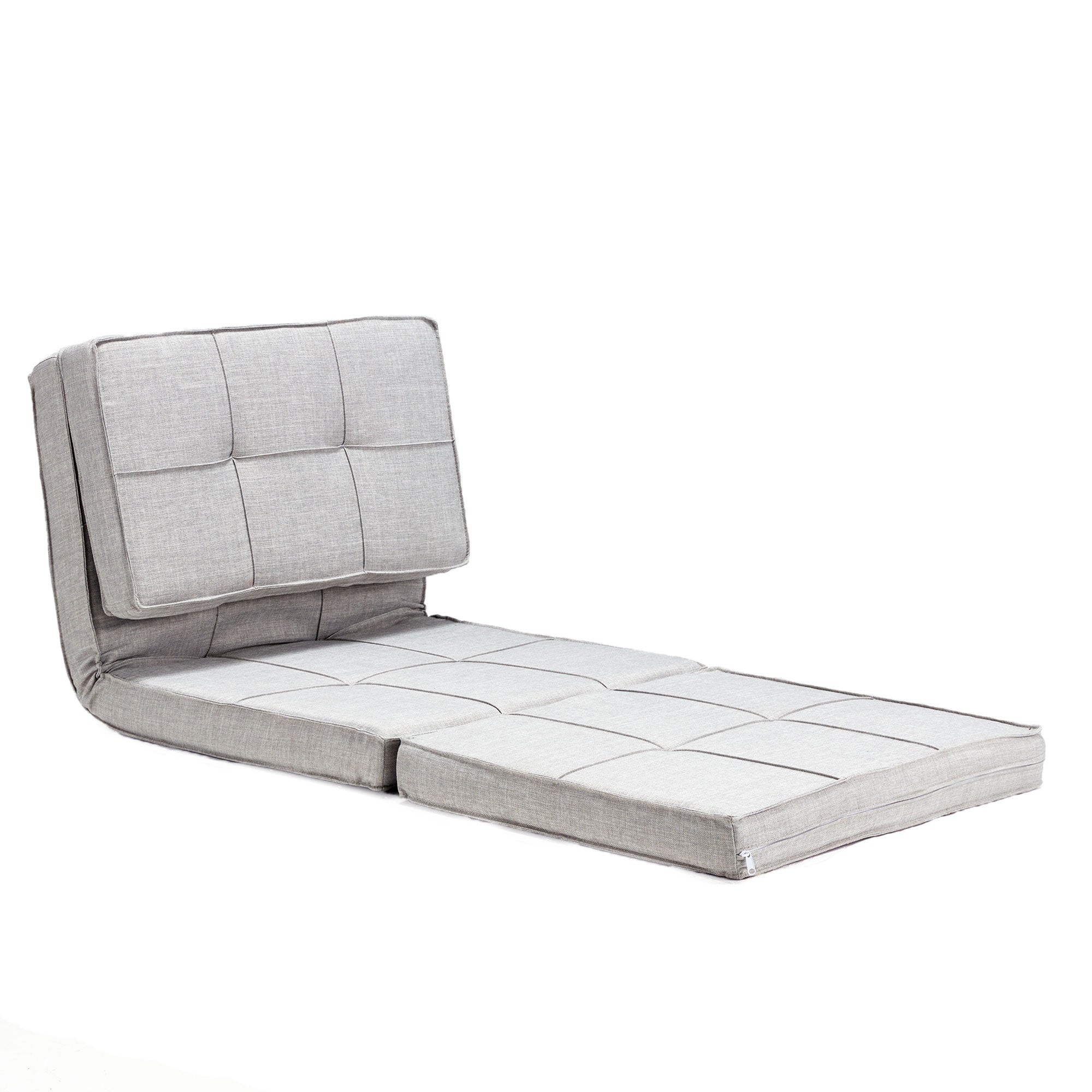 JOMEED 5 Position Adjustable Convertible Flip Sleeper Chair, Gray (Open Box) - VMInnovations