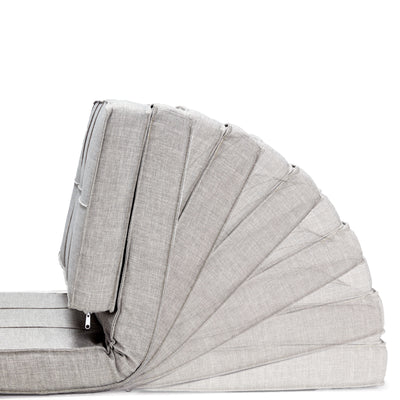 JOMEED 5 Position Adjustable Space Saving Convertible Flip Sleeper Chair, Gray - VMInnovations