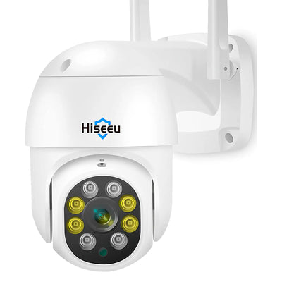 Hiseeu 3MP Outdoor Wireless Security Camera with HD Lens and Color Night Vision