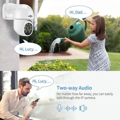 Hiseeu 3MP Outdoor Wireless Security Camera with HD Lens and Color Night Vision