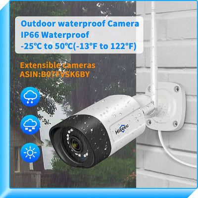 Hiseeu Wireless Security w/4 Cameras, 2 Way Audio, & 1 TB Hard Drive(For Parts) - VMInnovations