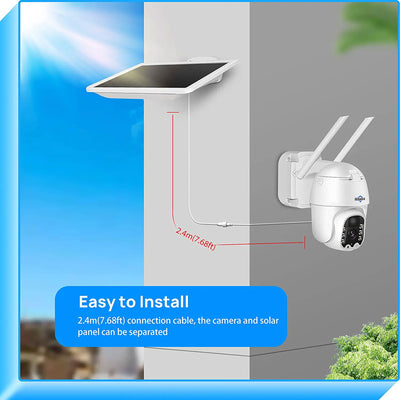 3MP Solar Powered Wireless Security Camera w/ Color Night Vision (Open Box)