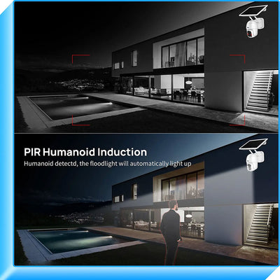 Hiseeu 3MP Outdoor Solar Powered Wireless Security Camera w/ Color Night Vision - VMInnovations