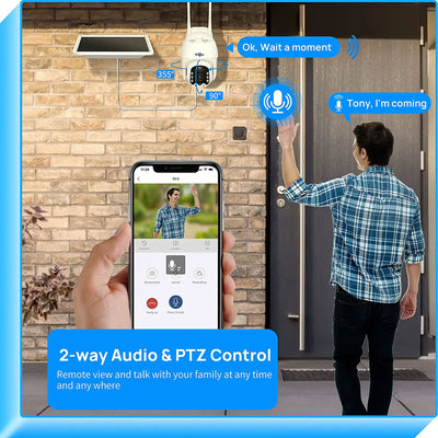 Hiseeu 3MP Outdoor Solar Powered Wireless Security Camera w/ Color Night Vision - VMInnovations