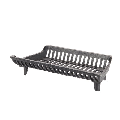 Liberty Foundry 22 In Long Cast Iron Flat Bottom Basket Fire Grate, Black (Used)
