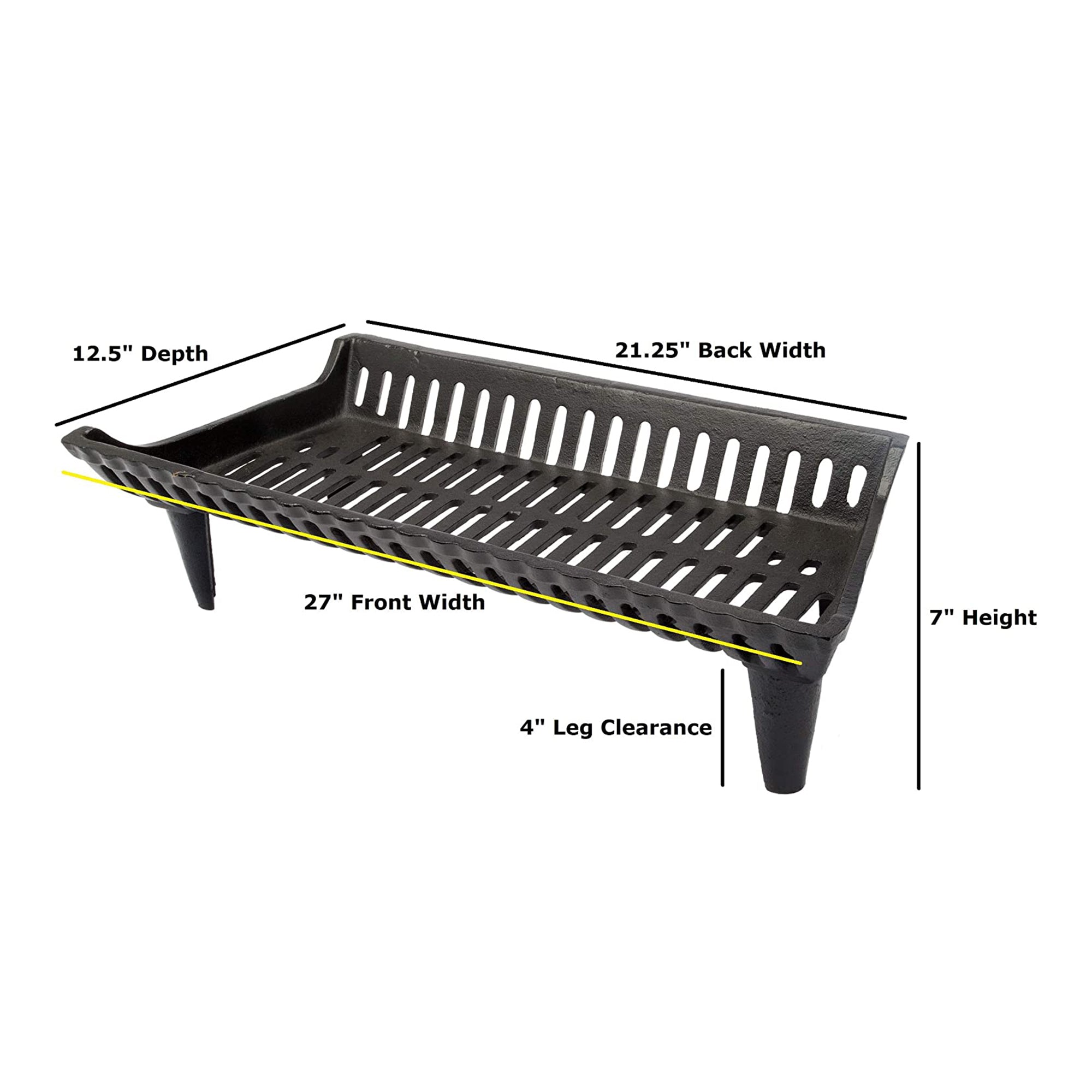 Liberty Foundry Cast Iron Grate for Small Fireplaces & Franklin Stoves (Used) - VMInnovations