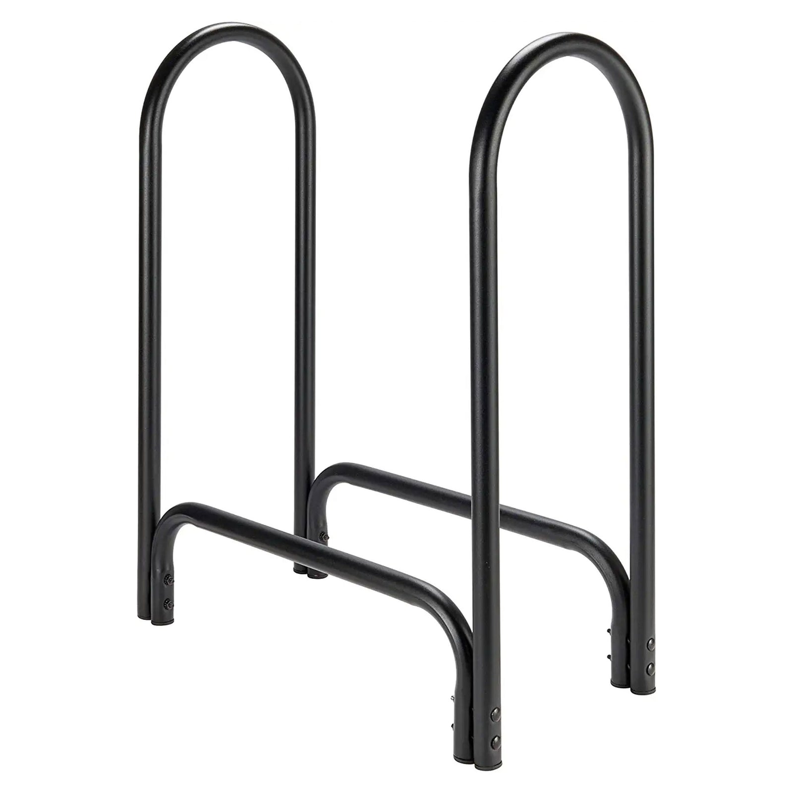 Shelter SLRS Deluxe Tubular Steel Open Firewood Small Log Rack Storage, Black - VMInnovations