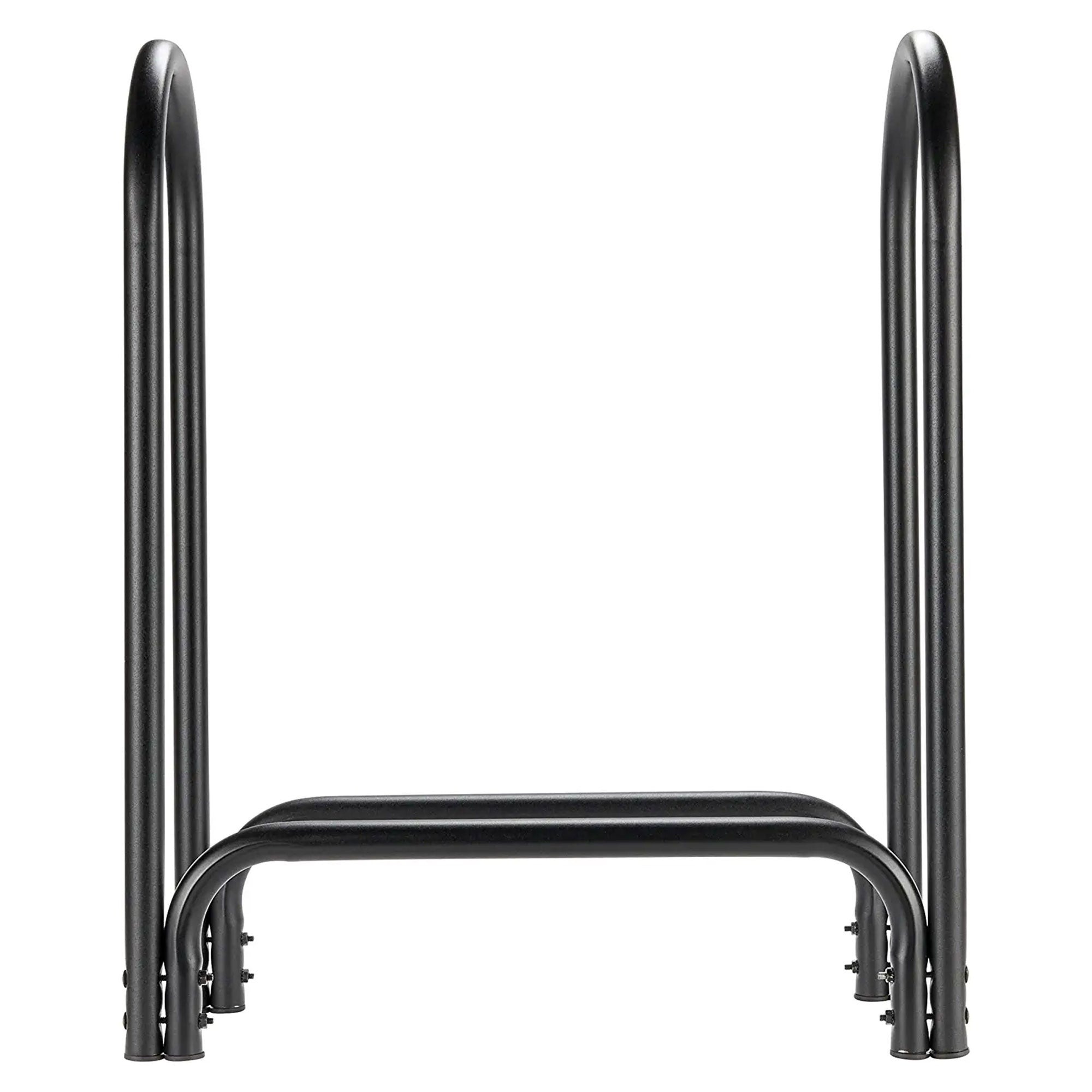 Shelter SLRS Deluxe Tubular Steel Open Firewood Small Log Rack Storage, Black - VMInnovations