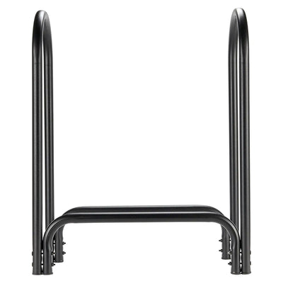 Shelter SLRS Deluxe Tubular Steel Open Firewood Small Log Rack Storage, Black - VMInnovations