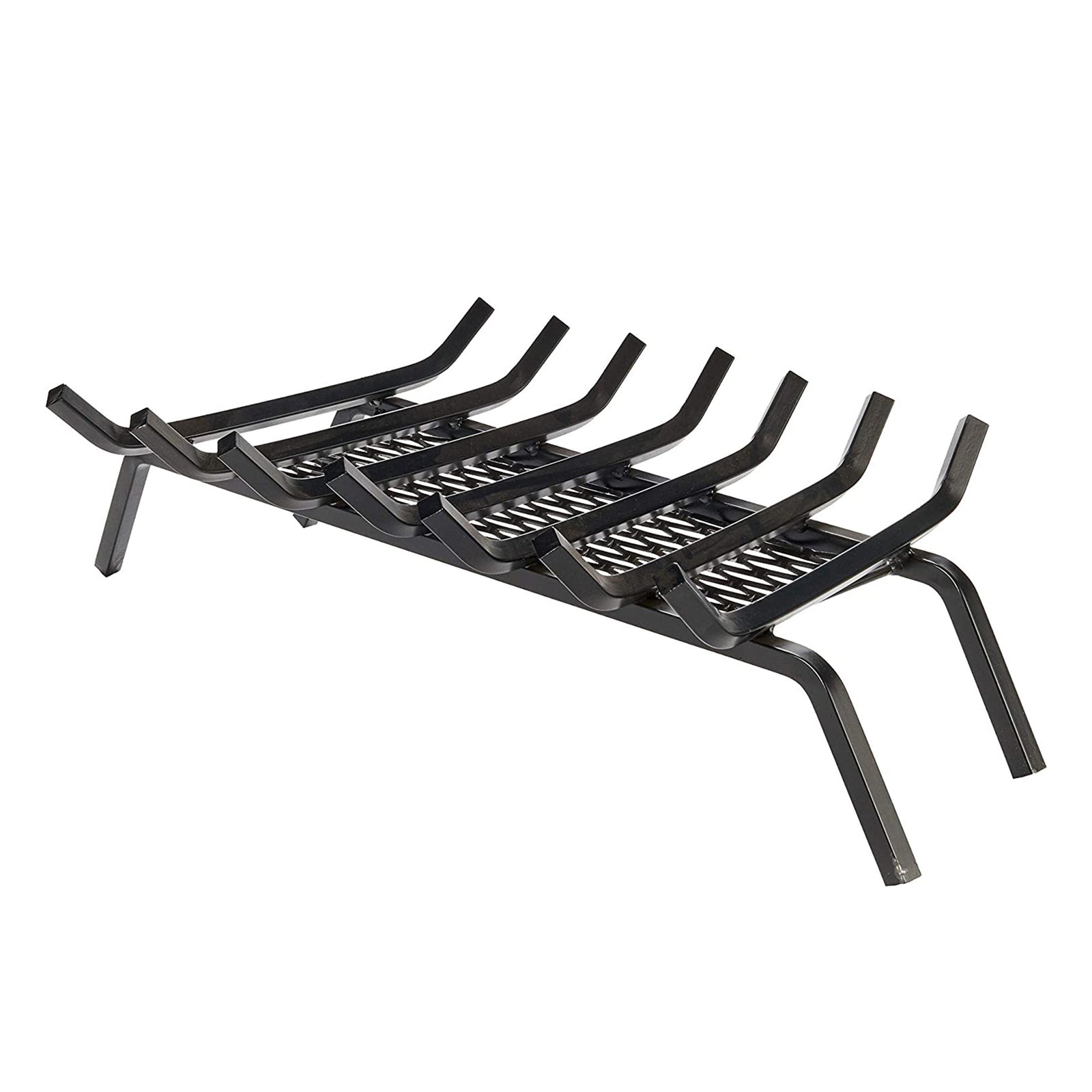 Liberty Foundry Flat Bottom Basket Steel Bar Fireplace Grate, Black (Used) - VMInnovations