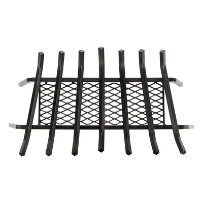 Liberty Foundry Flat Bottom Basket Steel Bar Fireplace Grate, Black (Used) - VMInnovations