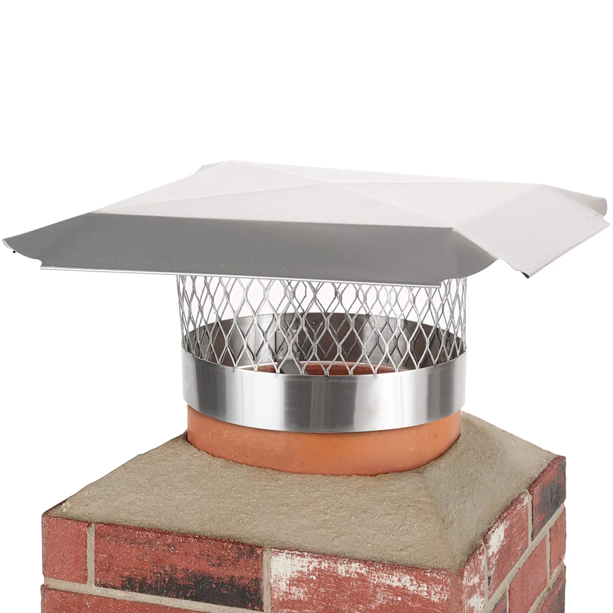 SS813U Round Slip-In Chimney Cover for 11.5-12.5 " Masonry Chimney (Open Box) - VMInnovations