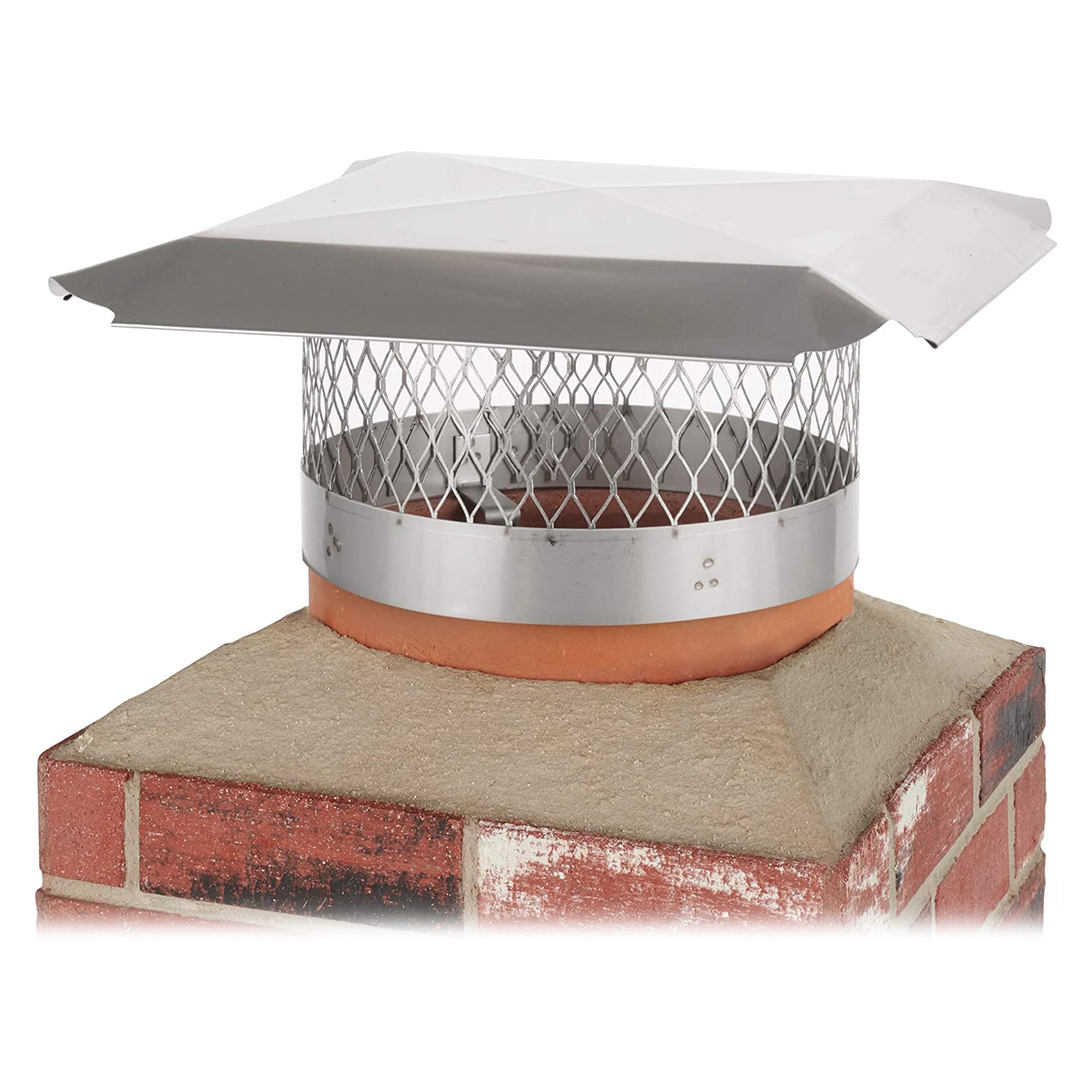 Draft King Slip-In Chimney Cover for 13.5"-14.5" Masonry Chimneys (Open Box) - VMInnovations
