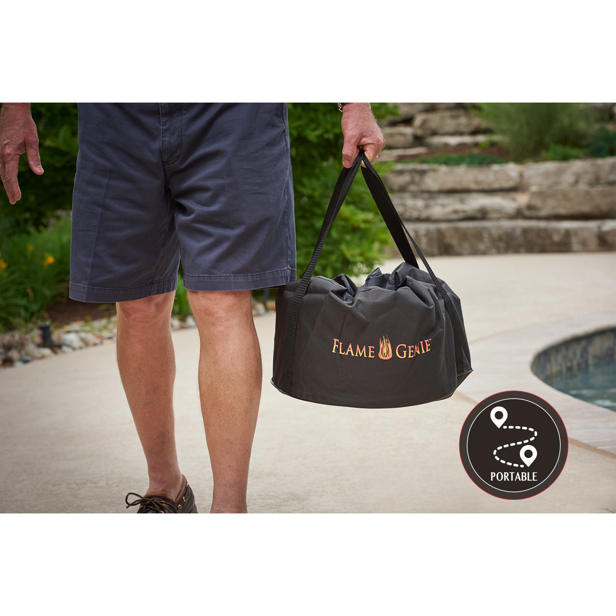 Flame Genie FG-16-SS 13.5 Inch Smoke Free Fire Pit w/Ash Pan, Steel (Open Box) - VMInnovations
