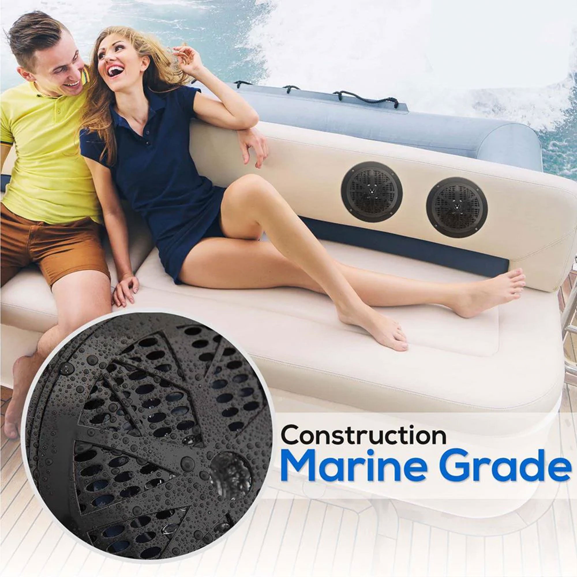 Pyle 300 Watt Bluetooth Marine Stereo Receiver & Speaker Kit with Remote Control - VMInnovations