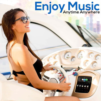 Pyle 300 Watt Bluetooth Marine Stereo Receiver & Speaker Kit with Remote Control - VMInnovations