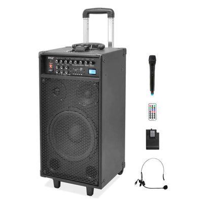 Pyle Portable 800W Max 400W RMS 10" Outdoor 3 Way PA Cabinet Loud Speaker Set - VMInnovations