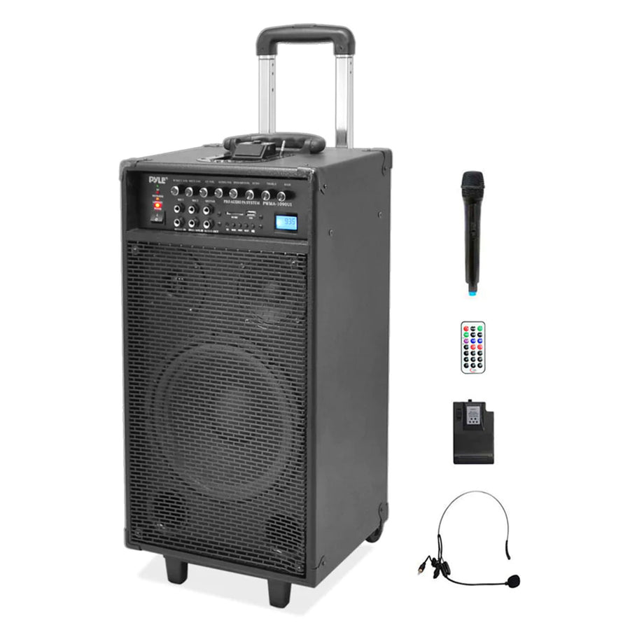 Pyle Portable 800W Max 400W RMS 10" Outdoor 3 Way PA Cabinet Loud Speaker Set - VMInnovations